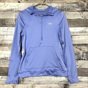Under Armour Women's ColdGear Infrared 1/4 Zip Hooded Pullover Purple Size Small